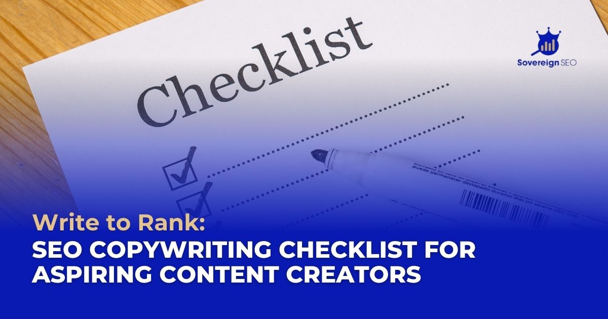 SEO Copywriting Checklist for copywriters
